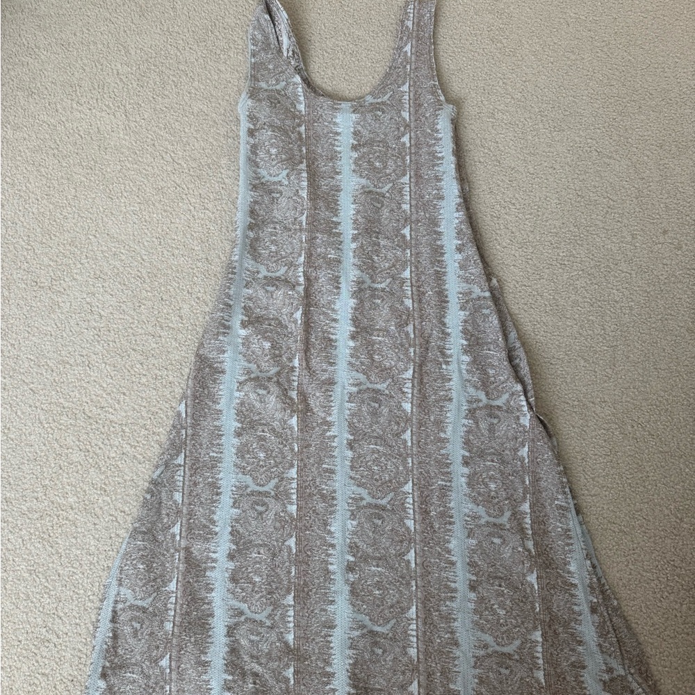 Acne Gray Sleeveless Scoop Neck Maxi Sundress